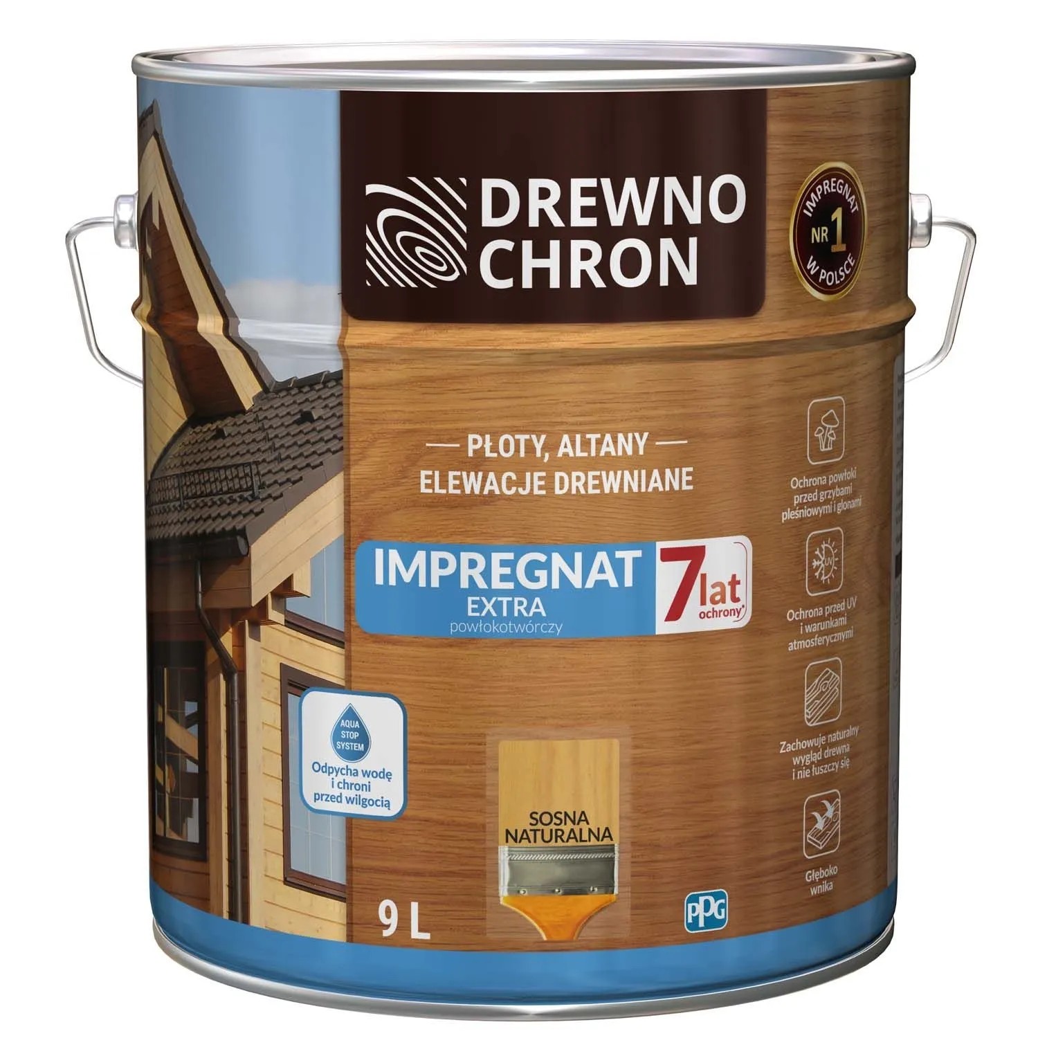 Drewnochron Impregnat Extra powłokotwórczy sosna naturalna - 9L
