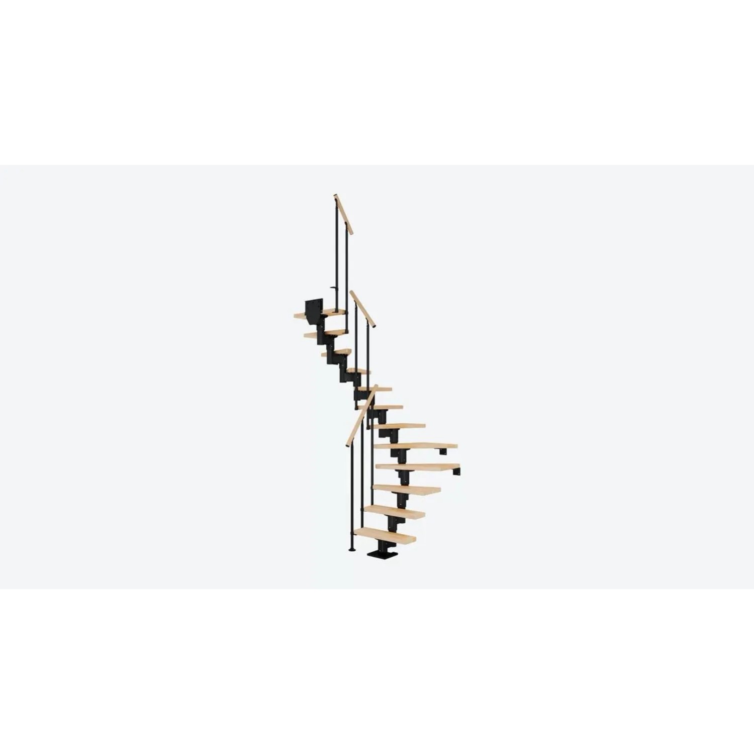 Dolle Schody modułowe Dublin 71cm buk lakierowany czarne max.H270