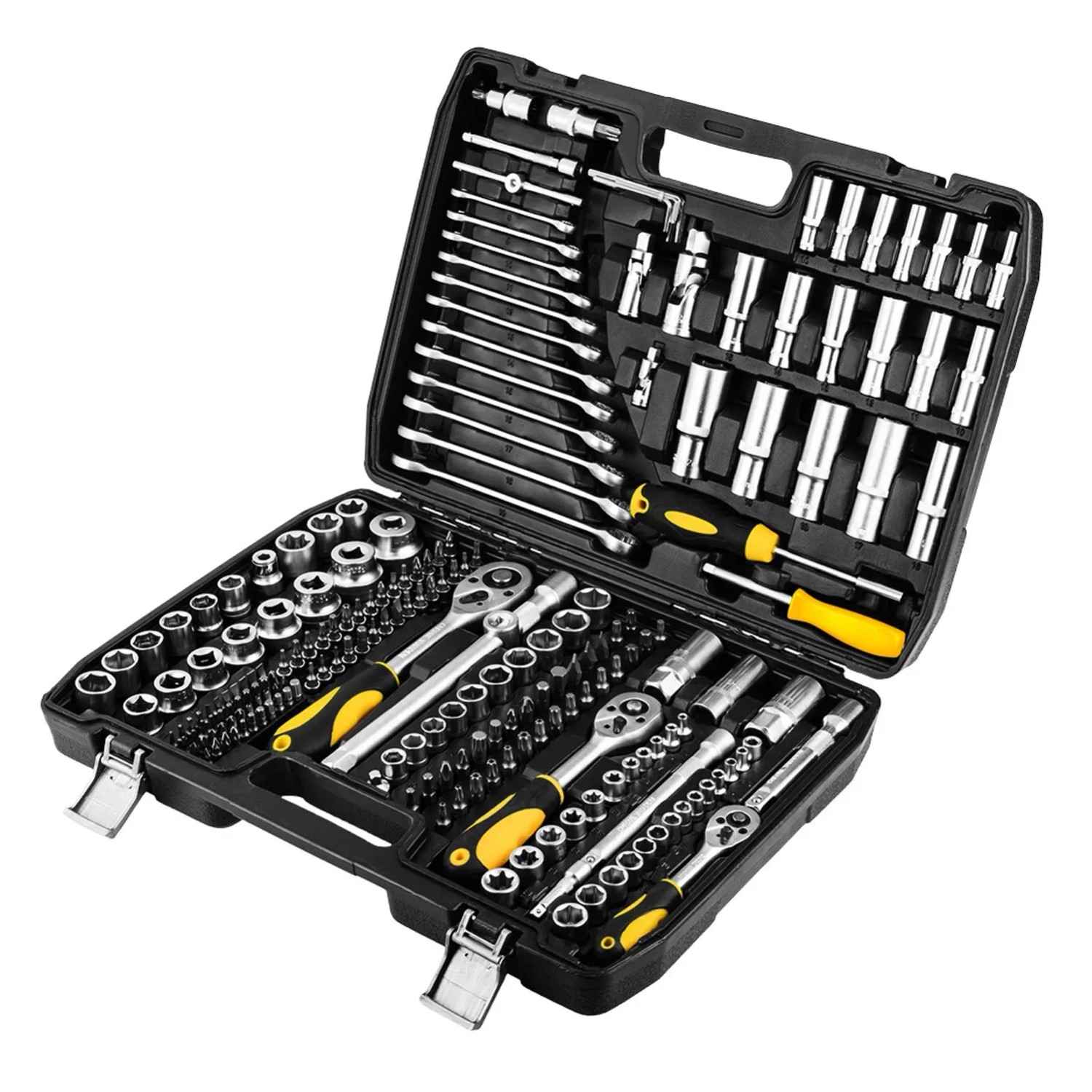 Topex Zestaw kluczy nasadowych 1/2", 3/8", 1/4" - 219 el.