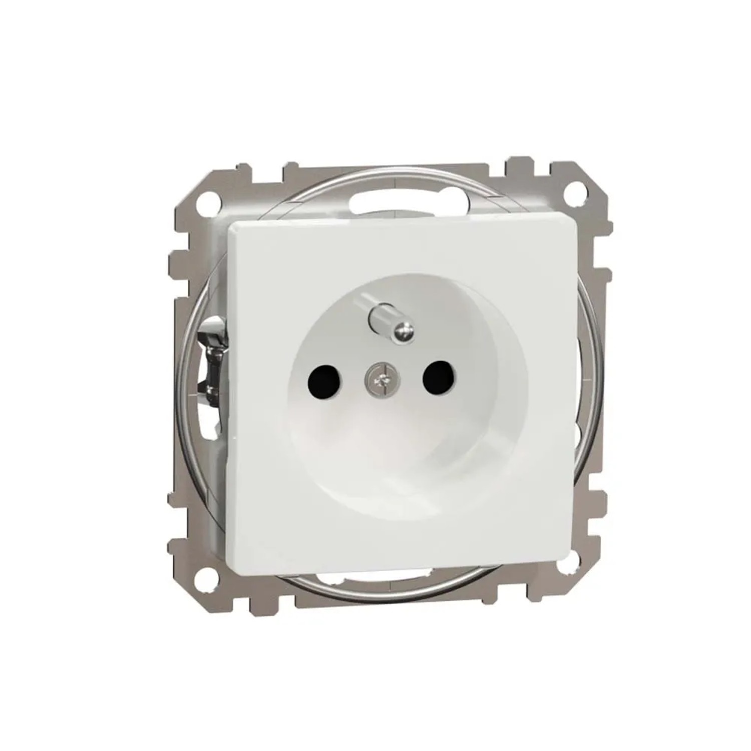 Schneider Electric Gniazdo Sedna D&E pojedyncze z uziemieniem białe