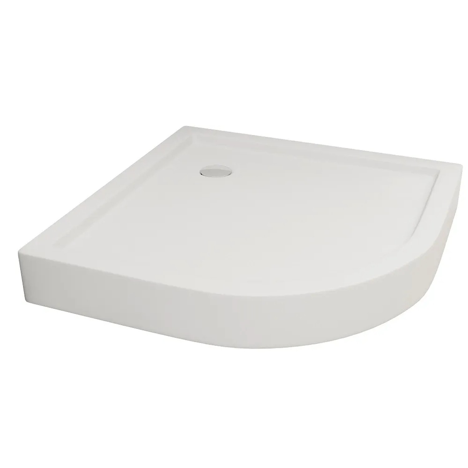 Durasan Brodzik DNBR półokrągły R55 biały 80 x 80 x 14 cm