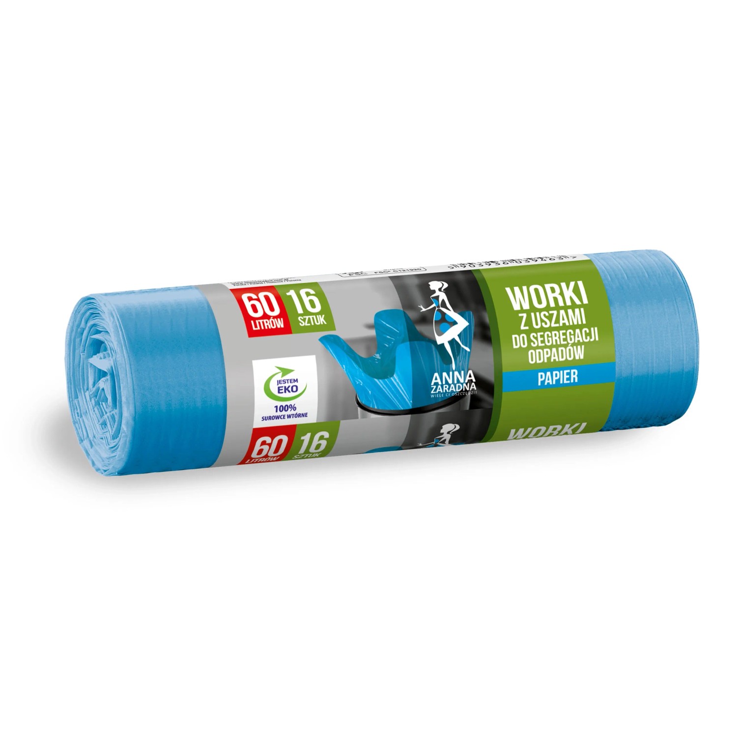 Anna Zaradna Worki do segregacji papieru 60 l, 16 szt.