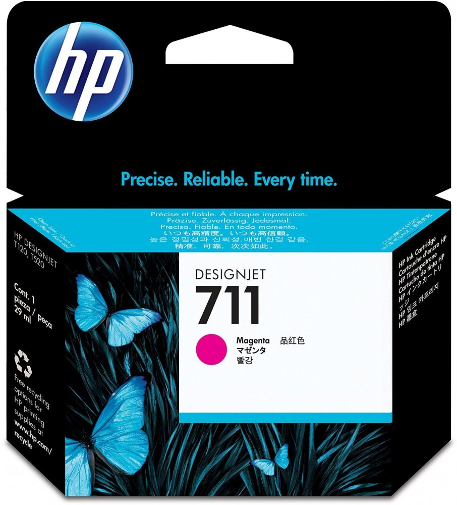 Tusz HP 711 (CZ131A), 29ml, magenta (purpurowy)