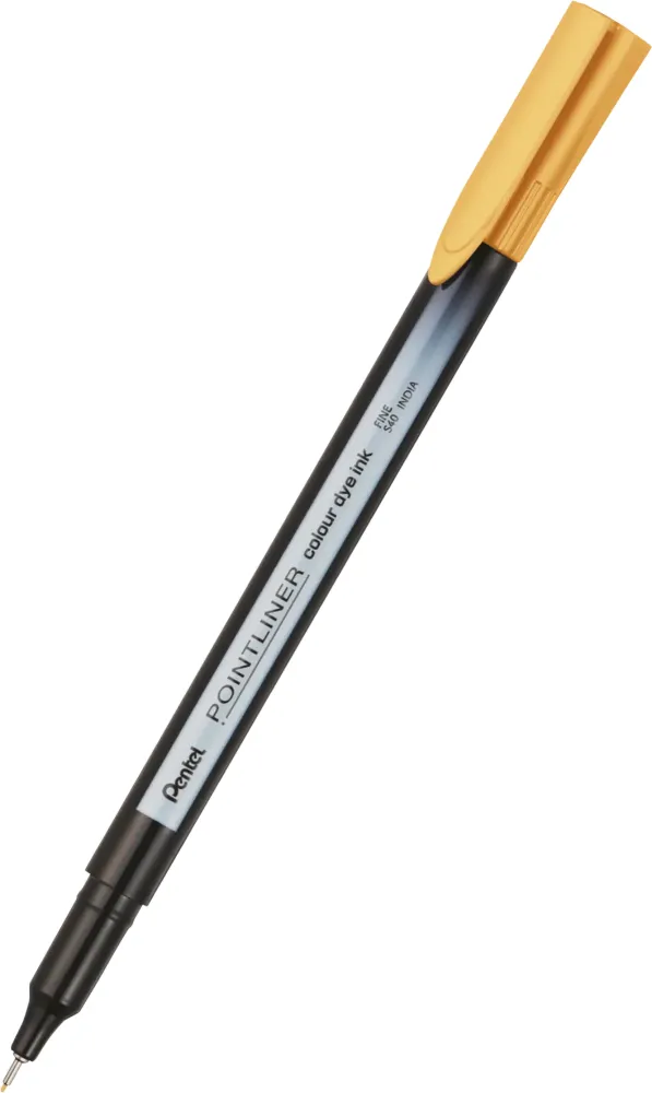 Cienkopis Pentel Pointliner Colour, ciemnożółty
