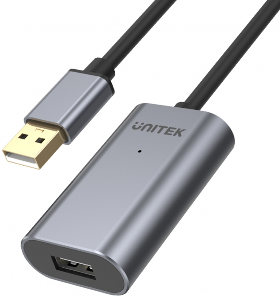 Przedłużacz USB Unitek Y-272, 10m, szary