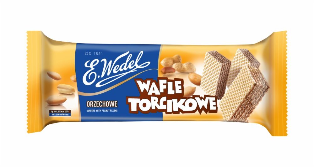 Wafelki torcikowe Wedel, orzechowy, 160g