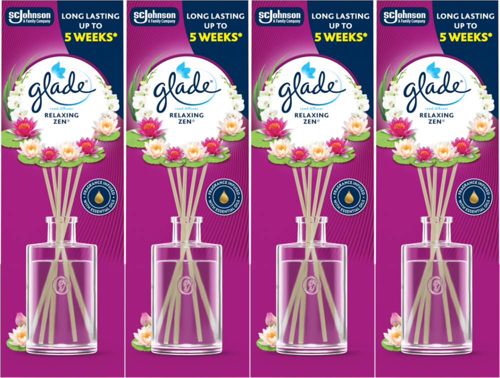 4x Patyczki zapachowe Glade Reed Diffuser Relaxing Zen, 50ml