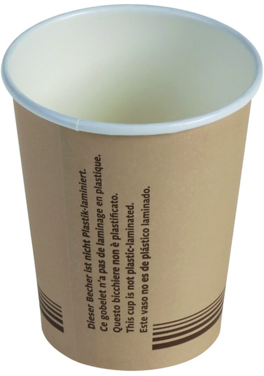 Kubki jednorazowe Naturesse Plastic Free, 250ml, papier, 50 sztuk