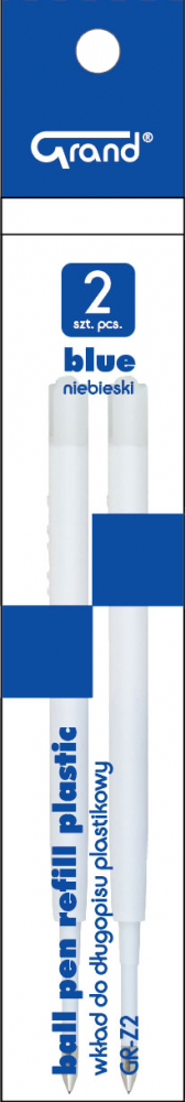 Wkład wielkopojemny Grand GR-Z2, plastikowy, 1mm, 2 sztuki, niebieski