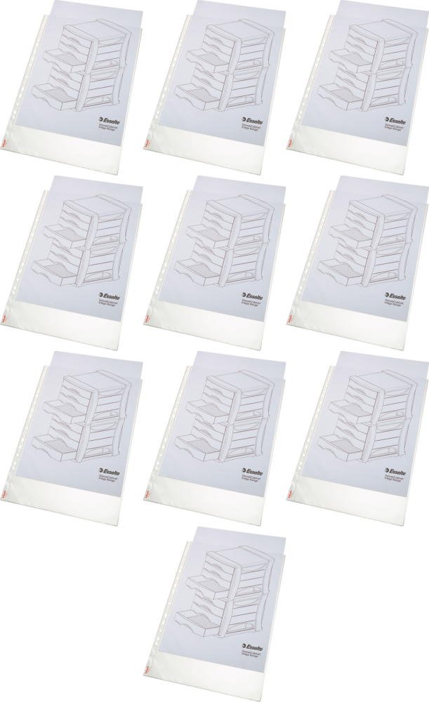 10x Koszulki groszkowe Esselte, pionowe, A3, 85μm, 10 sztuk, transparentny