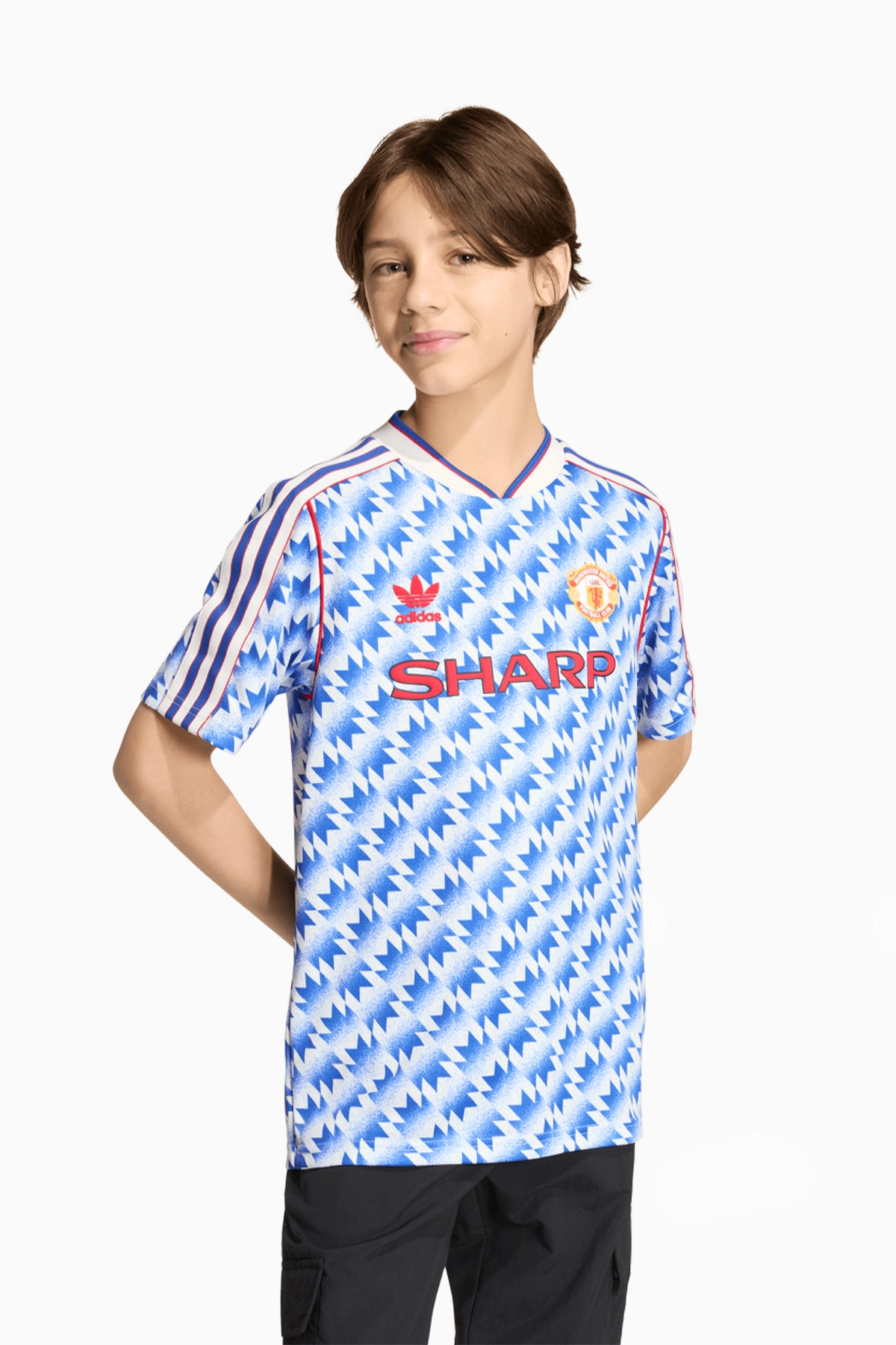 Koszulka adidas Manchester United 1990 Wyjazdowa Replica Junior - Niebieski