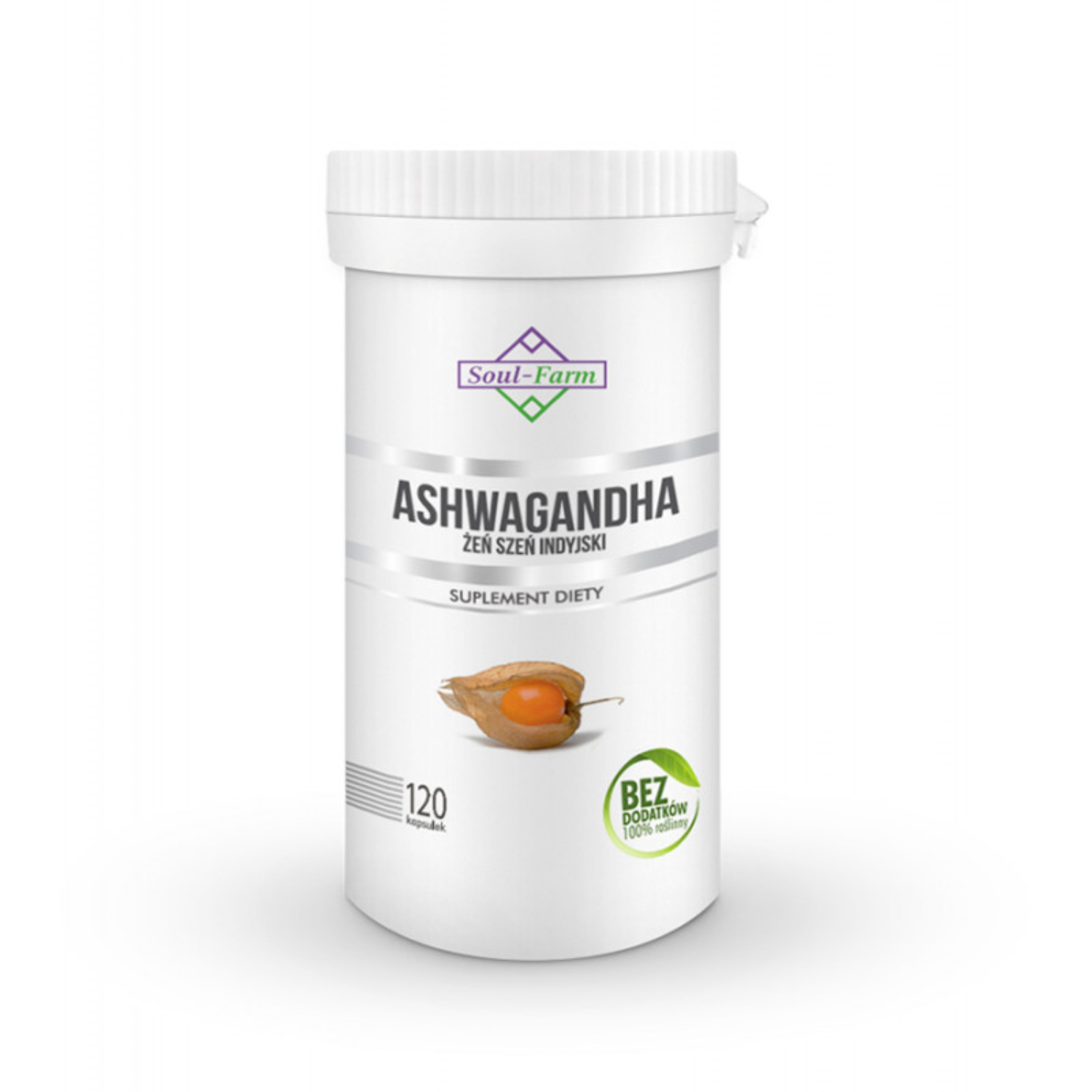 Soul-farm ashwagandha, żeń-szeń indyjski, 120 kapsułek