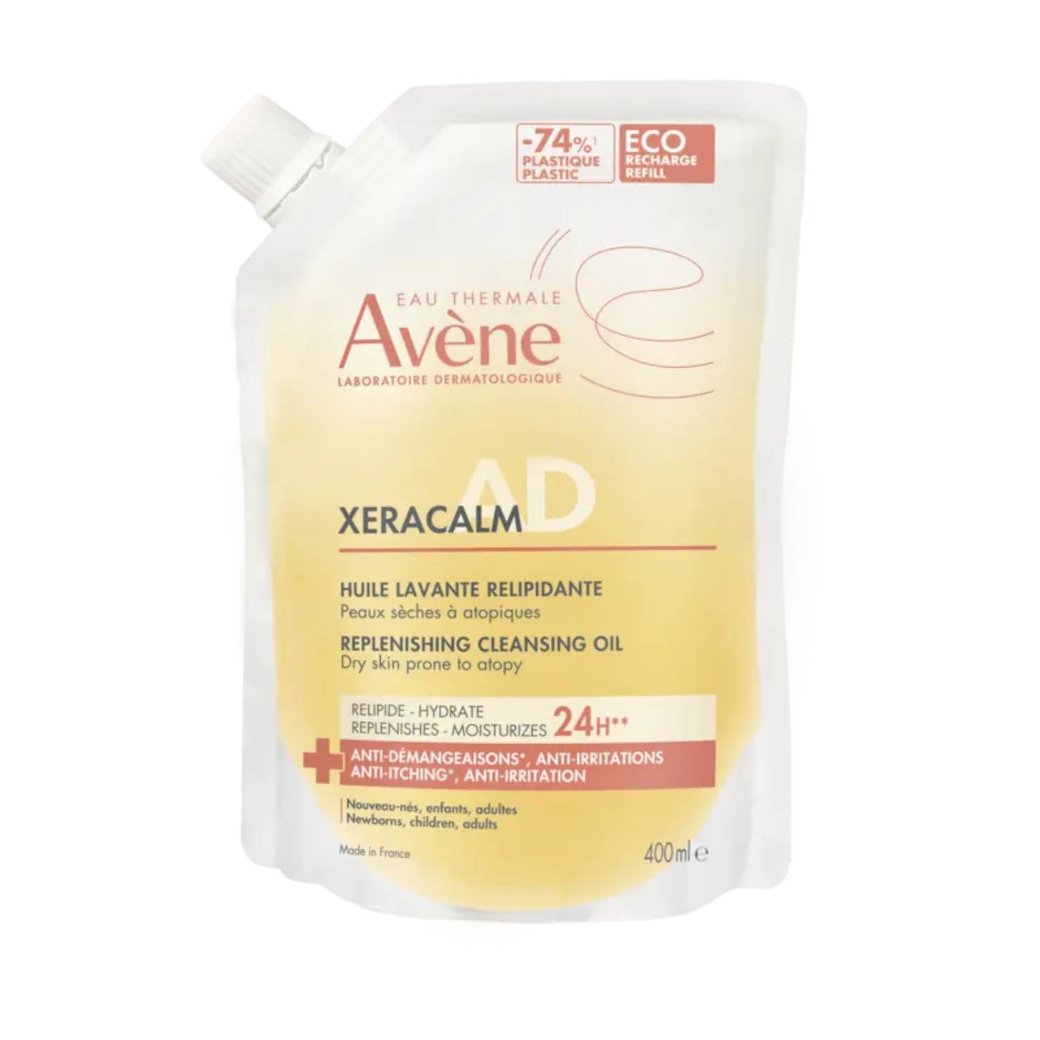 Avene xeracalm a.d - olejek oczyszczający uzupełniający lipidy, 400 ml