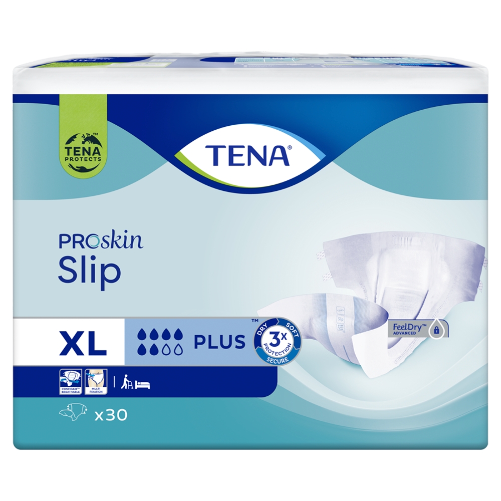 Tena slip proskin plus - pieluchomajtki, rozmiar xl, 30 sztuk