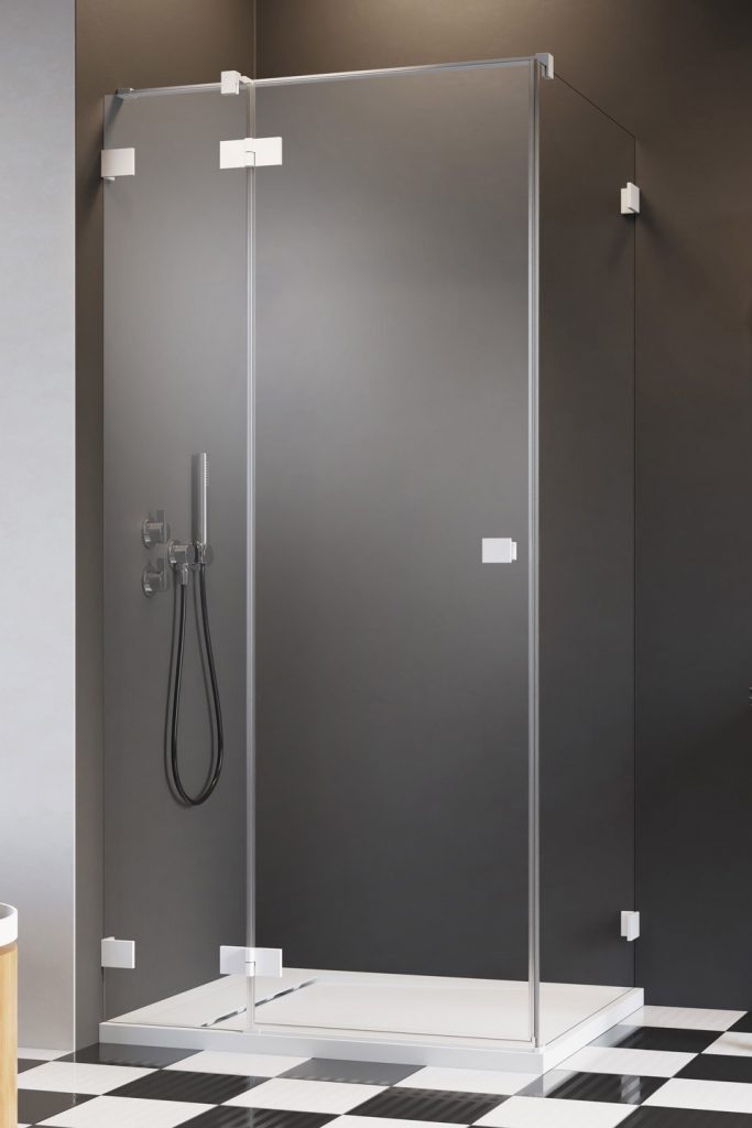 Radaway Essenza Pro White KDJ drzwi prysznicowe 100 cm lewe biały mat/szkło przezroczyste 10097100-04-01L