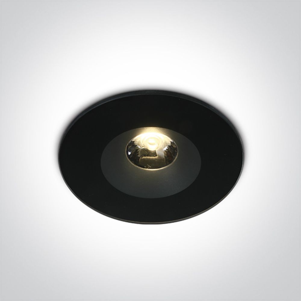 One Light Baida lampa podsufitowa zewnętrzna 1x6W czarna 10106V/B/W