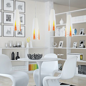 Altavola Design Origami lampa wisząca 1x40W biały/pomarańczowy LA044/P_white-orange