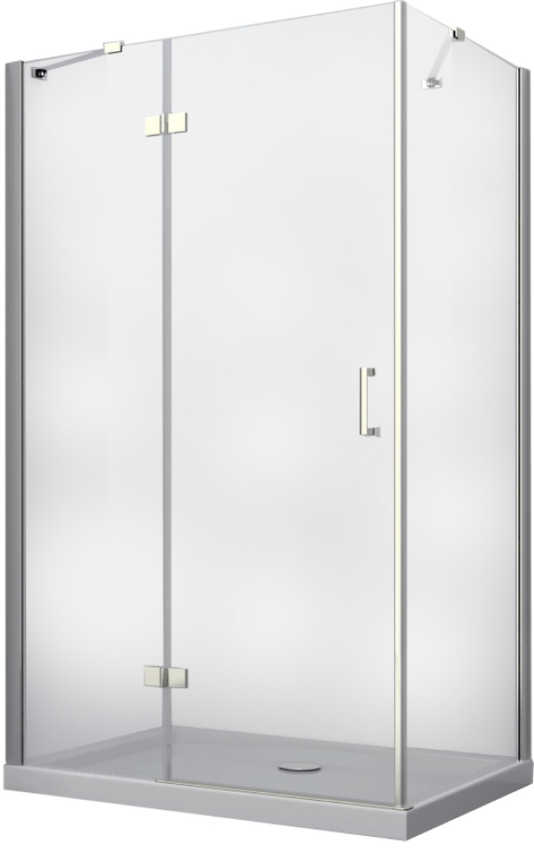 Besco Viva 195 kabina prysznicowa 120x80 cm prostokątna lewa chrom/szkło przezroczyste VPL-128-195C