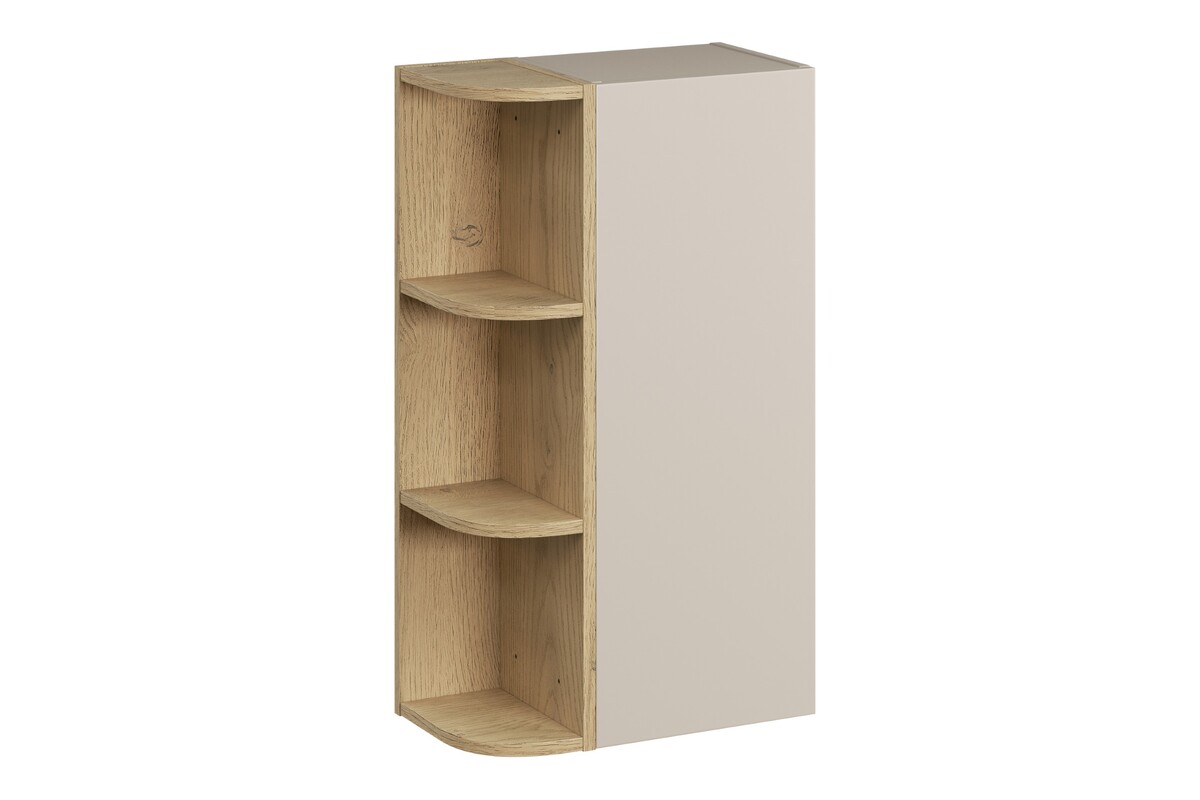 Zestaw Comad Dalia Cashmere szafka 30 cm boczna górna i regał 15 cm boczny kaszmir/dąb SET-DC SP URSM