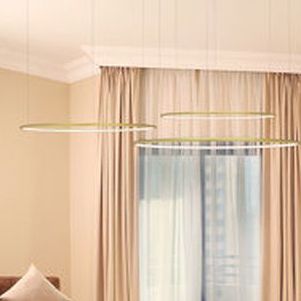 Altavola Design Ledowe Okręgi lampa wisząca ściemnialna 68 W złota LA075/CO3_80_in_3k_gold_dimm