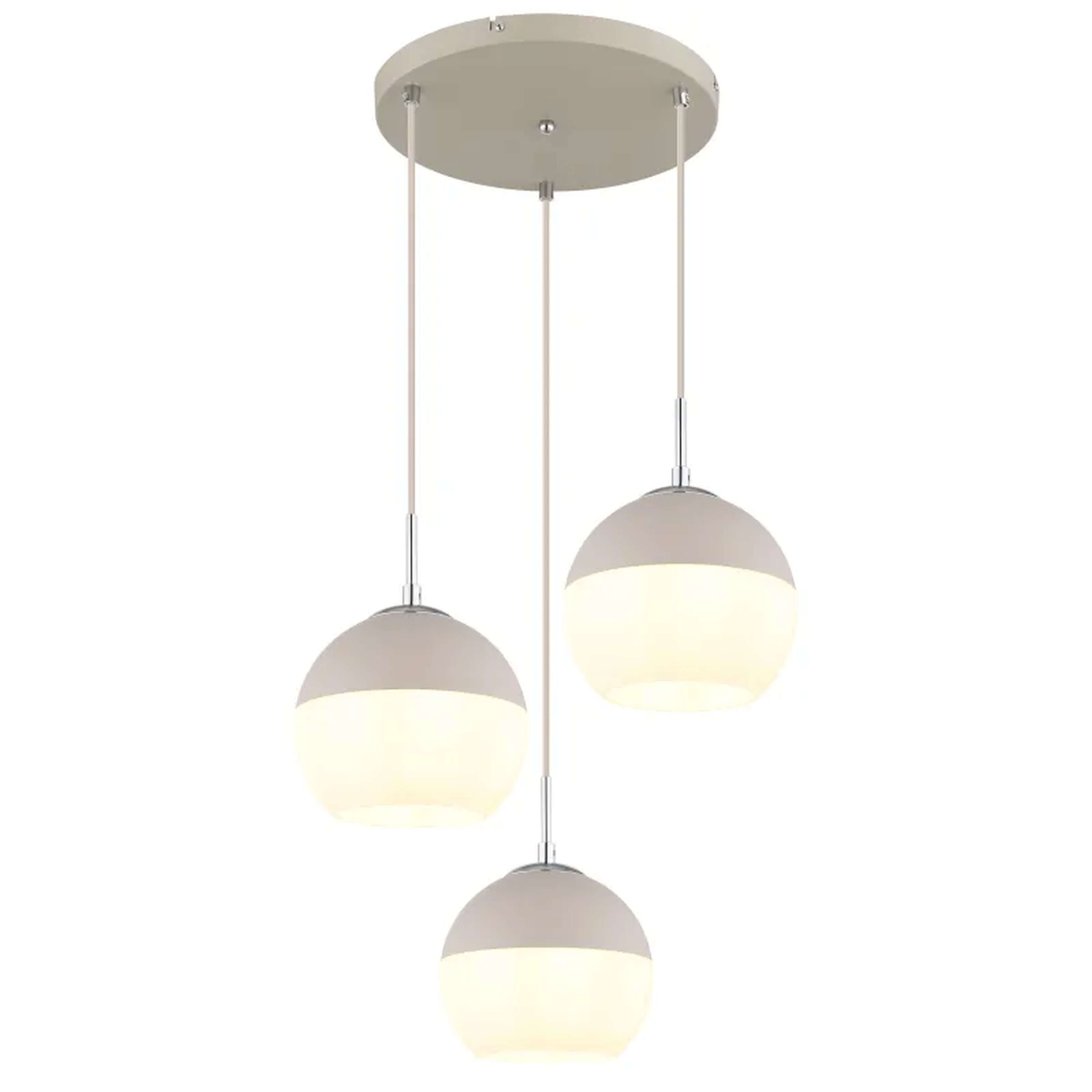 Globo Lighting Ragusa lampa wisząca 3x60 W piaskowa 15999-3HR
