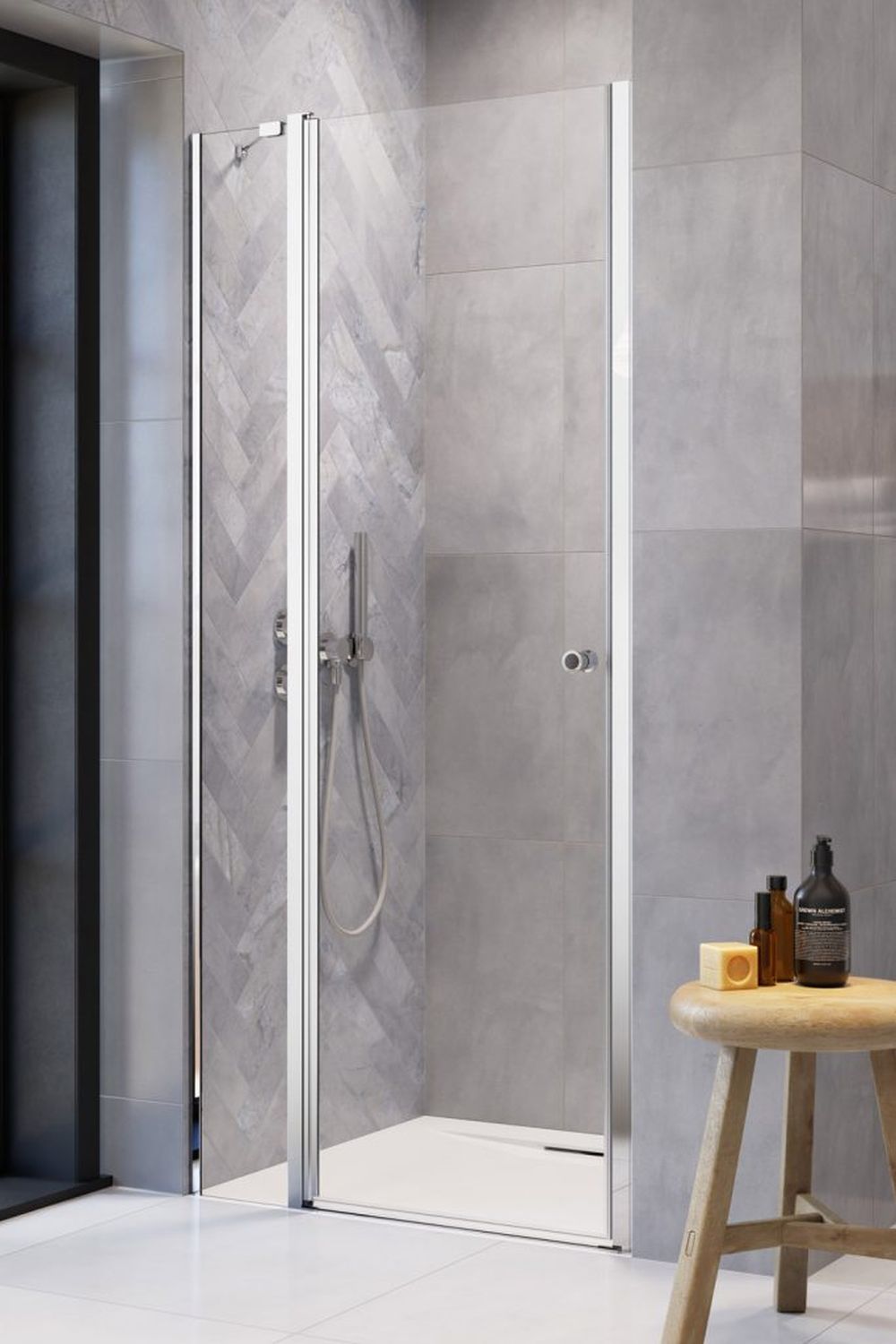Radaway Eos DWJ II drzwi prysznicowe 120 cm wnękowe lewe chrom/szkło przezroczyste 13799444-01L