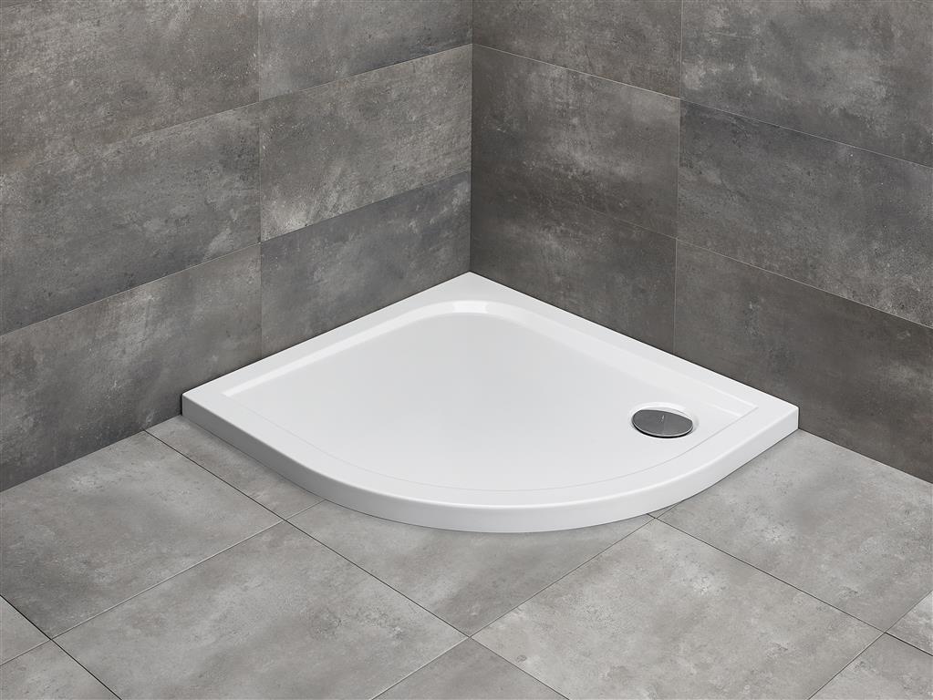 Radaway Delos E brodzik 90x80 cm półokrągły lewy biały SDE9080-01L - Wysyłka w 24h