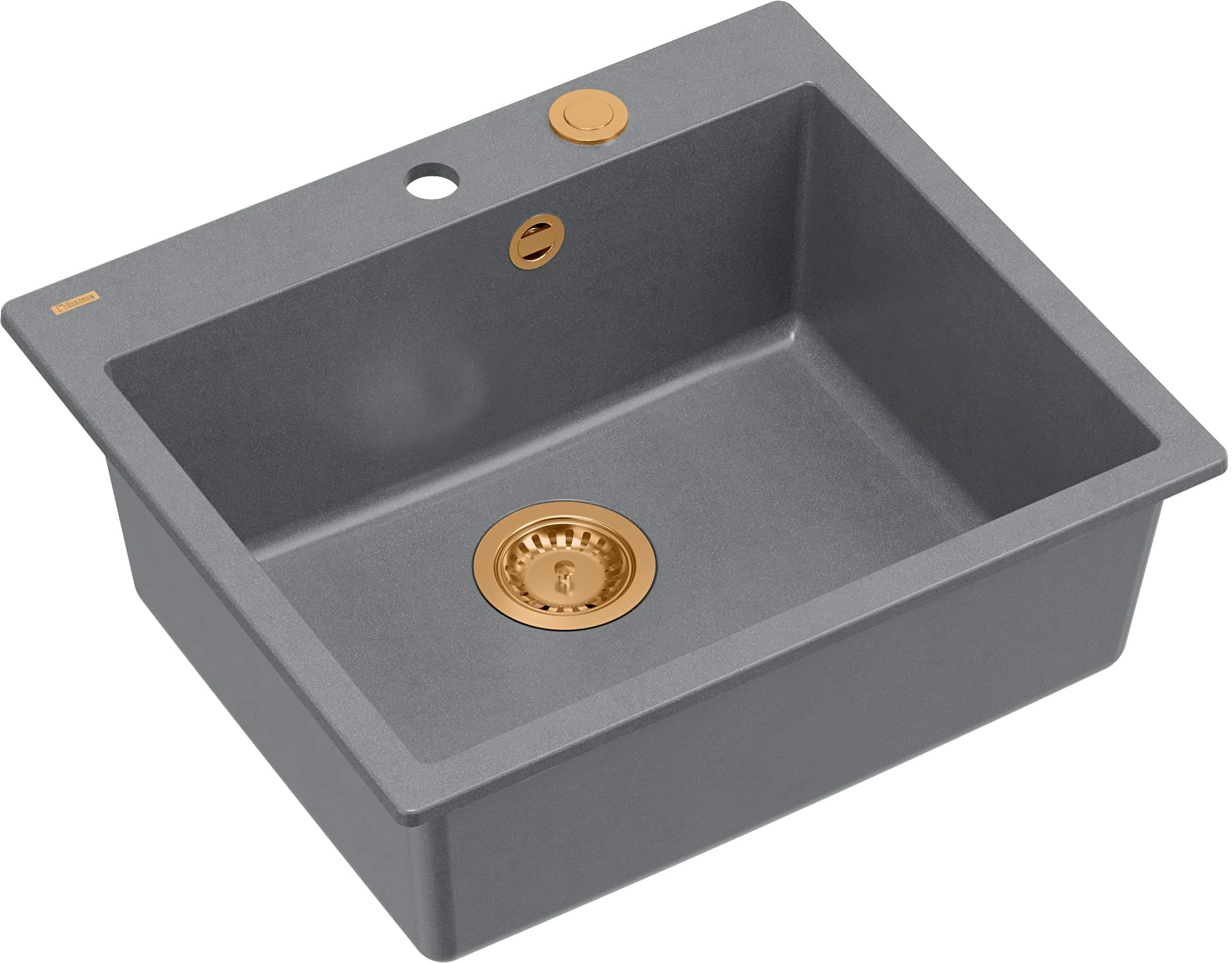 Quadron Morgan 110 zlewozmywak 57x50 cm GraniteQ silver stone HB8304U5-C1_P2O