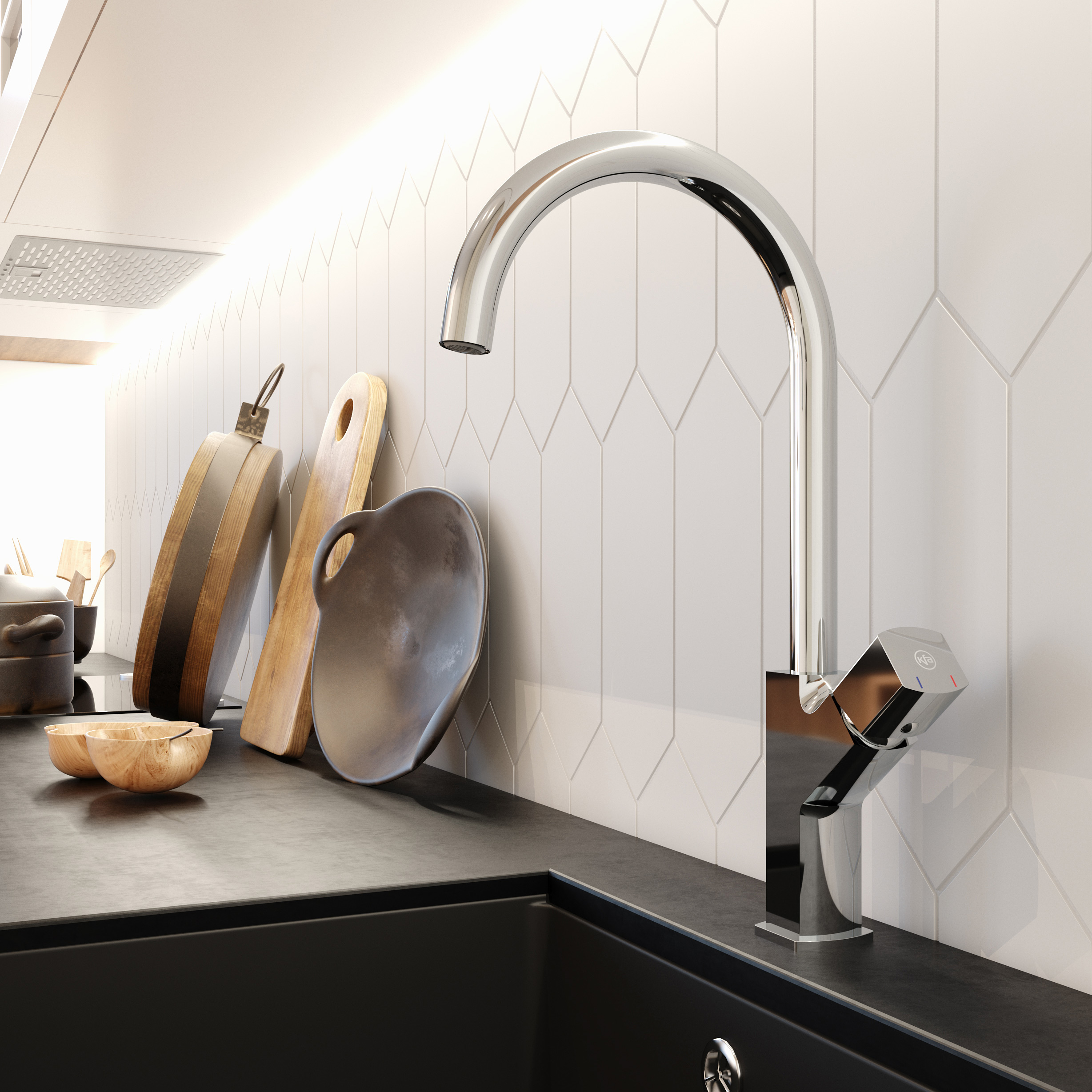 KFA Armatura Morganit bateria kuchenna stojąca chrom 4923-915-00