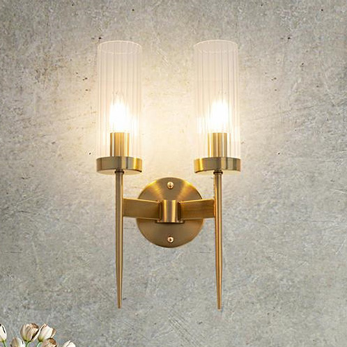 Moosee Torch Twin kinkiet 2x40W złoty/kryształ MSE010400199