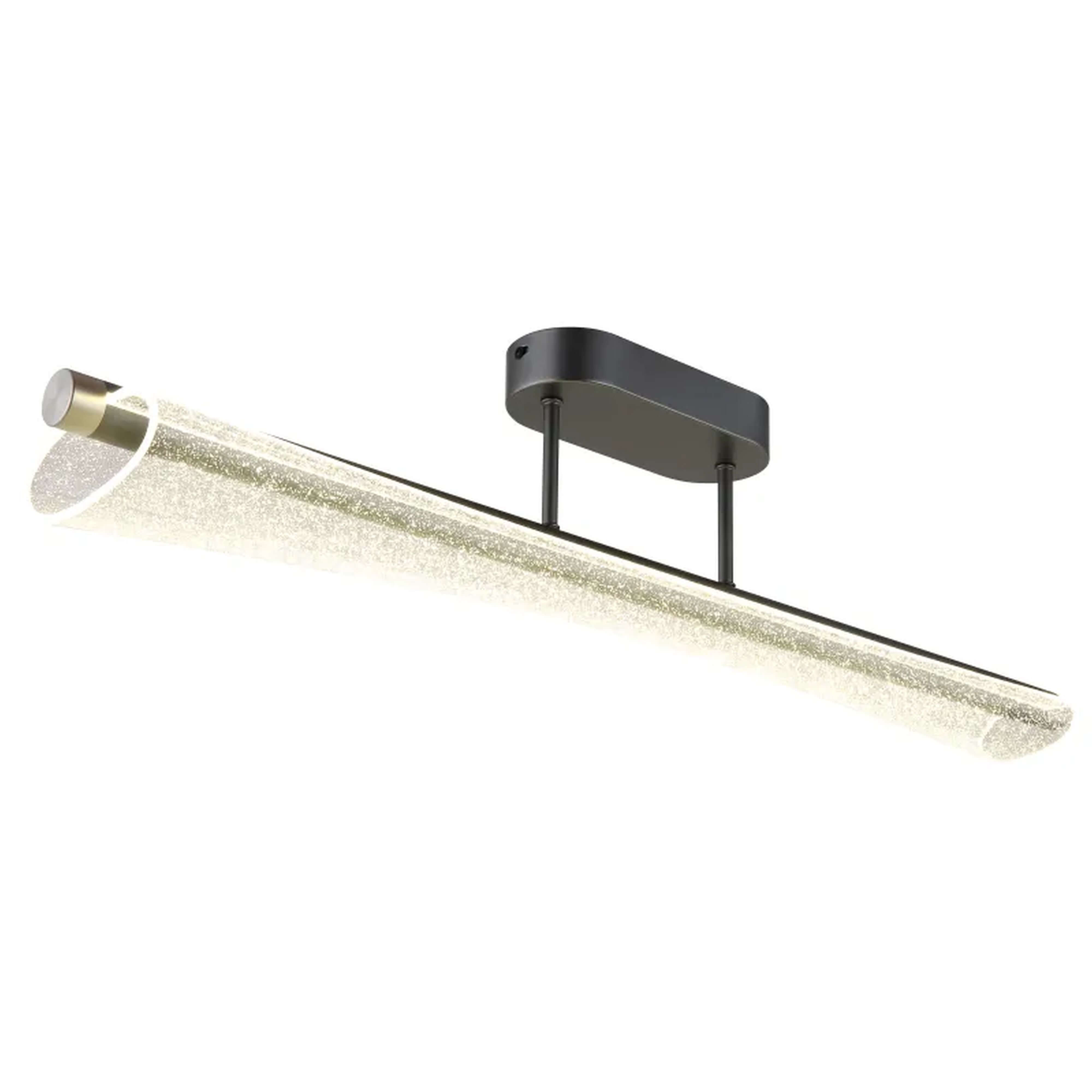 Globo Lighting Malinda lampa podsufitowa 1x28 W przezroczysta-antracyt 68256D
