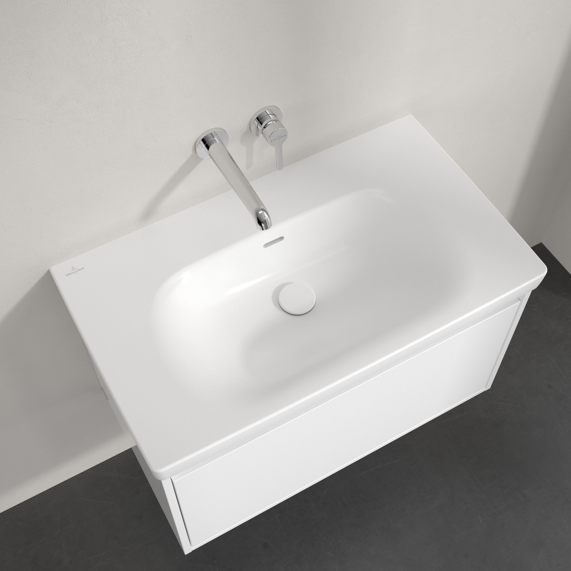 Villeroy & Boch Skyla umywalka 80x46 cm prostokątna meblowa CeramicPlus Stone White 5A5182RW