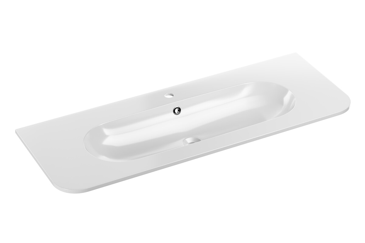 Comad Pure umywalka 120x46 cm półokrągła meblowa biała PURE WHITE GLOSS UM 120-46