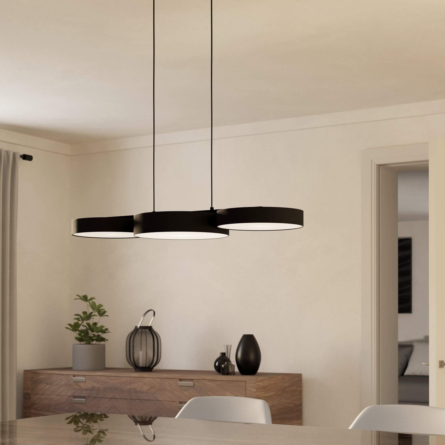 Eglo Barbano lampa wisząca 3x7,5 W biała-czarna 900854