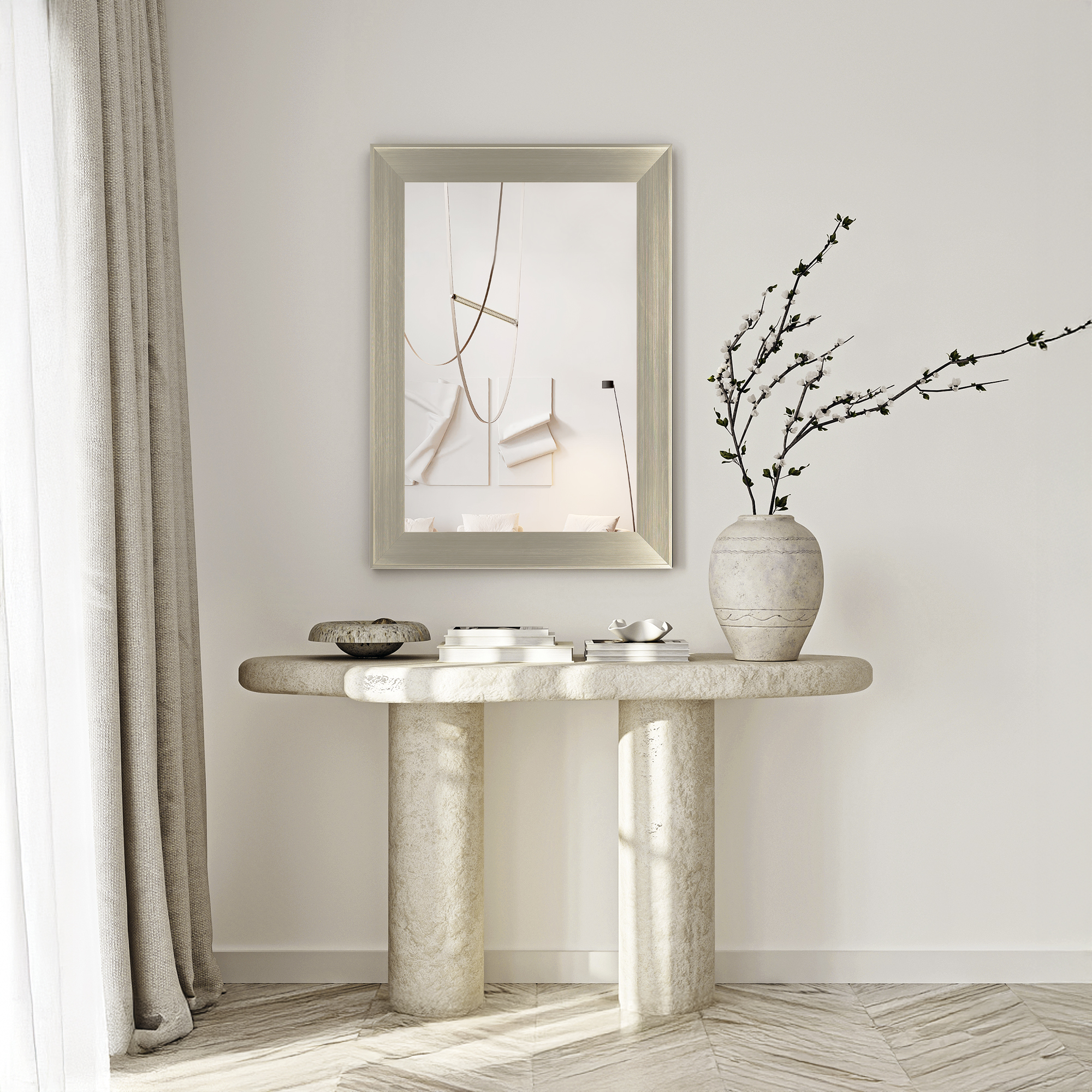 Ars Longa Bari lustro 134x74 cm prostokątne szampan BARI60120-S
