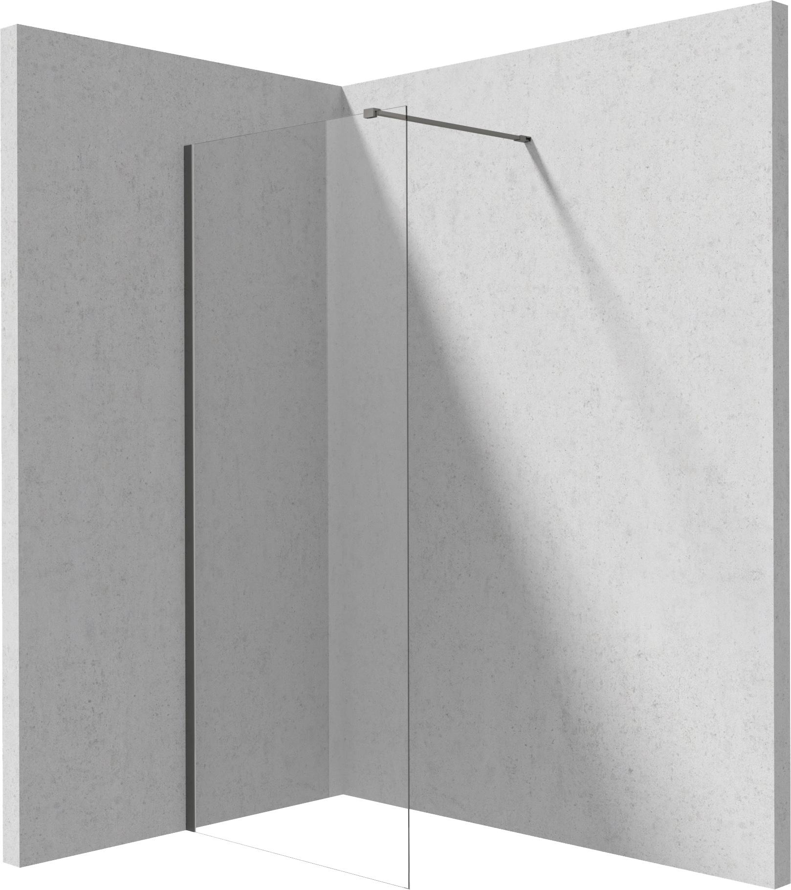 Deante Prizma ścianka prysznicowa walk-in 100 cm grafitowy szczotkowany/szkło przezroczyste KTJ_D30P - Wysyłka w 24h
