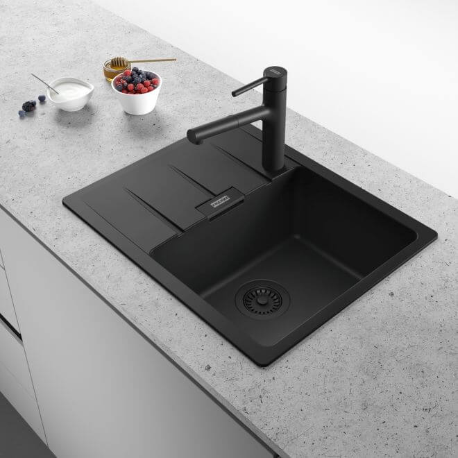 Franke Centro CNG 611-62 zlewozmywak granitowy 62x50 cm czarny mat 114.0757.388