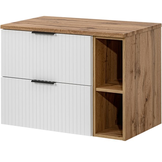 COMAD Zestaw mebli ADEL WHITE 2 szafki z blatem WOTAN 80 cm