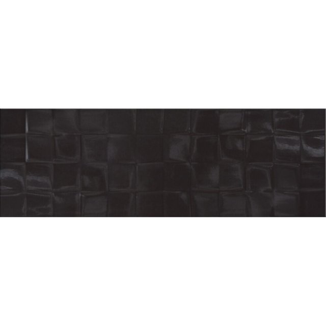 Płytka ścienna SIMPLE ART black structure glossy cubes 19,8x59,8 gat.
