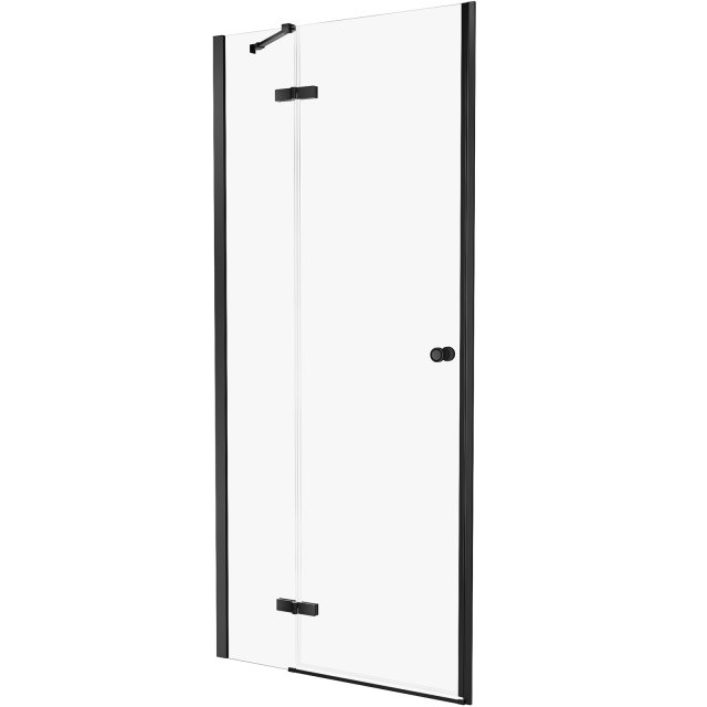 NEW TRENDY Drzwi prysznicowe KALIBRA BLACK 100x195 uchylne lewe D-101