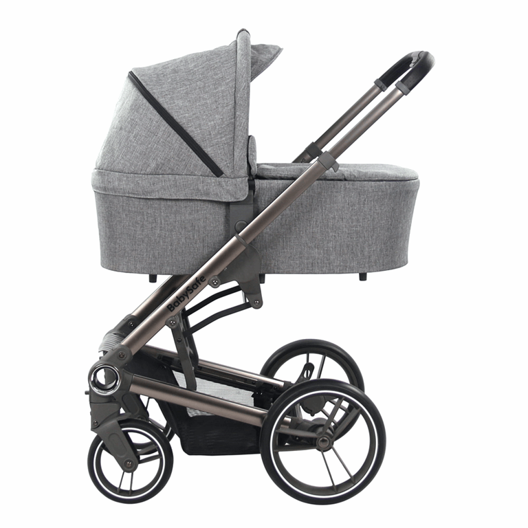 Babysafe Lucky - uniwersalny wózek głęboko-spacerowy -Grey