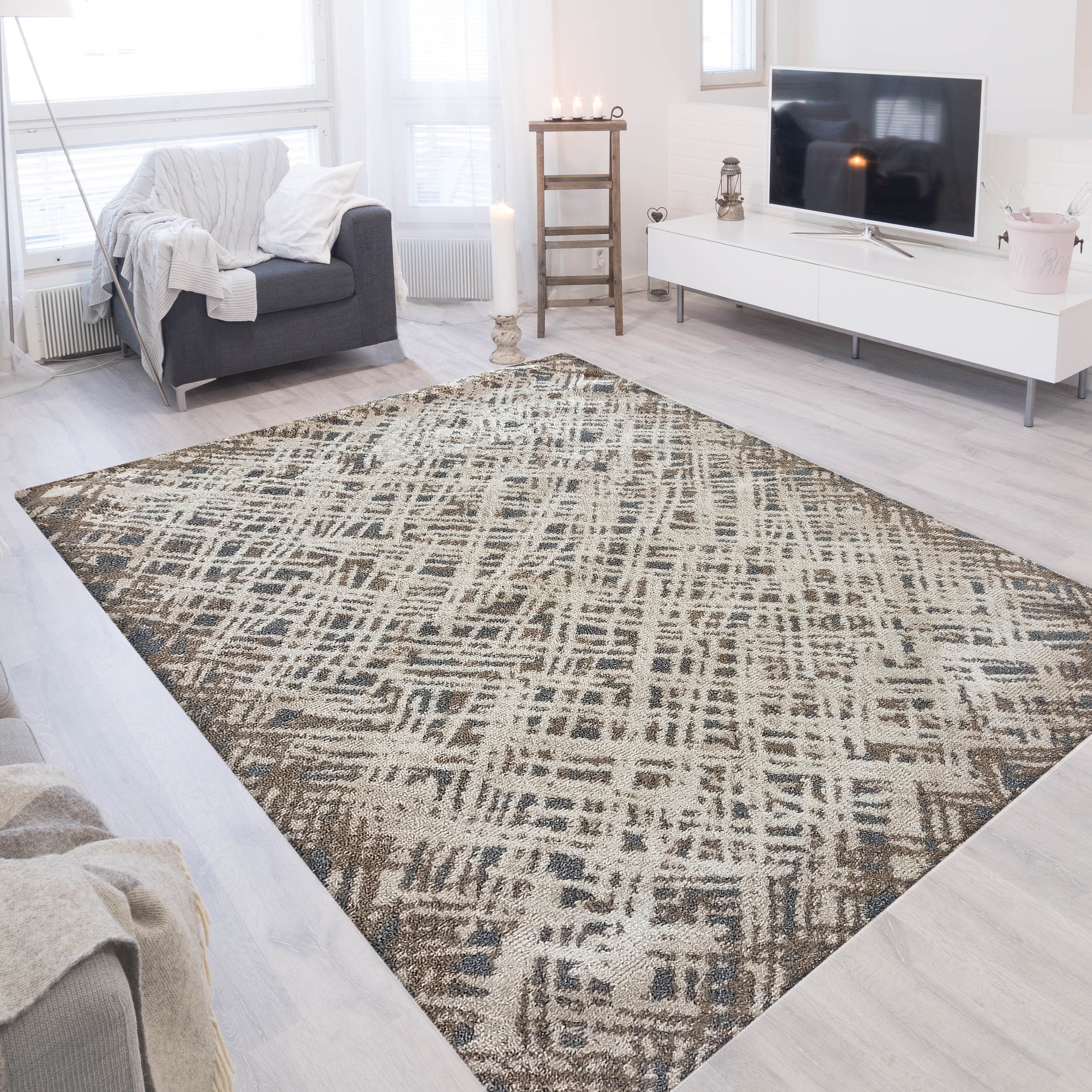 Dywan - 160 x 220 cm - Wielokolorowy - Nowoczesny - Dywanopol