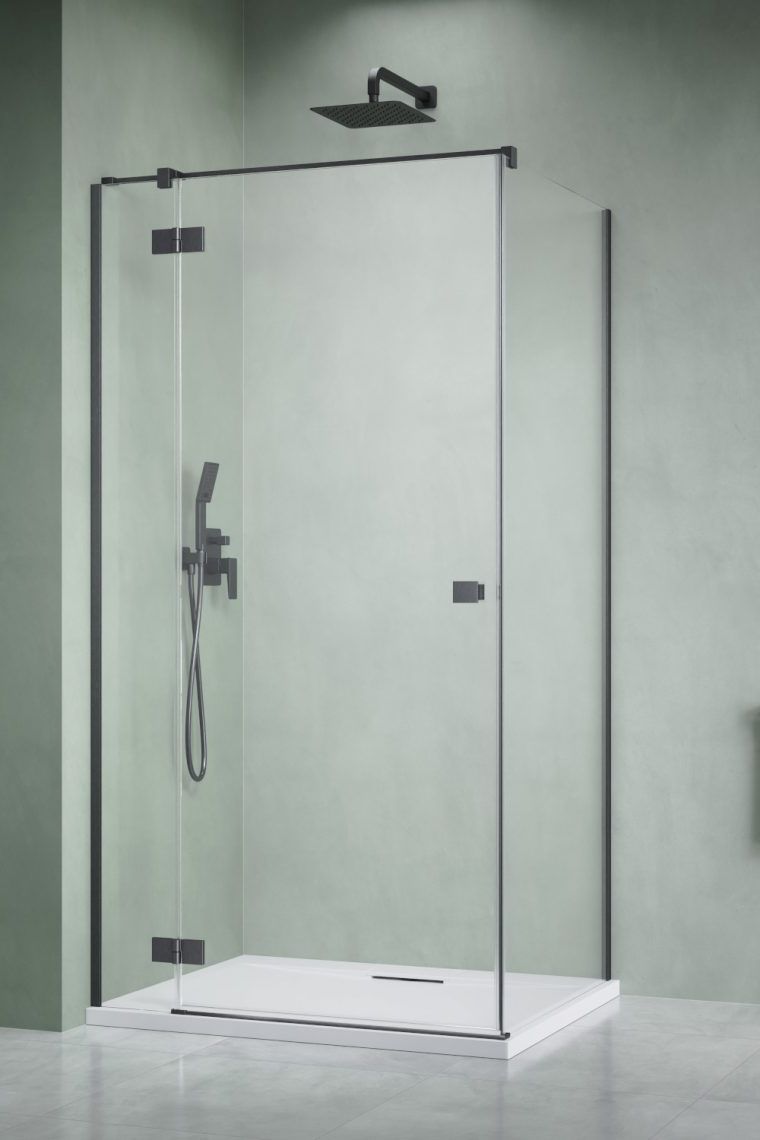 Darmowa Dostawa - Drzwi prysznicowe 110 cm uchylne gunmetal szczotkowany/szkło przezroczyste Radaway Essenza 6 Brushed GunMetal KDJ 13850419201L
