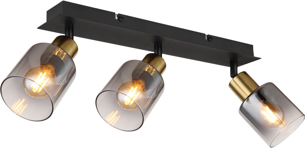 Darmowa Dostawa - Lampa podsufitowa 3x40 W czarny Globo Lighting Hollys 543103