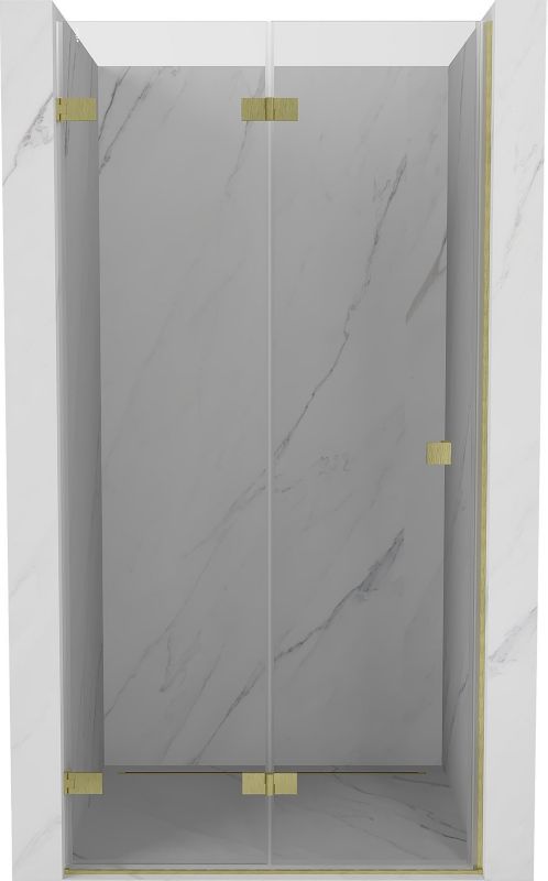Drzwi prysznicowe Mexen Lunar-F złote szczotkowane 80x200 cm 1 szt.
