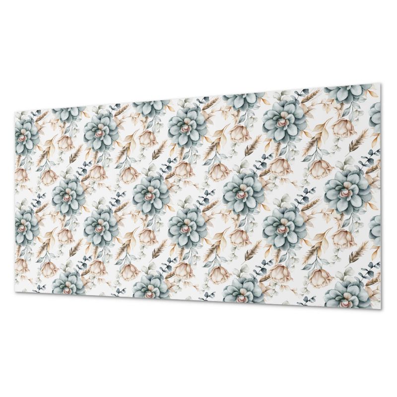 Ścienny Panel PCV Samoprzylepny ArtPrintCave 100x50 cm Kwiatowy wzór na tle 1 szt.