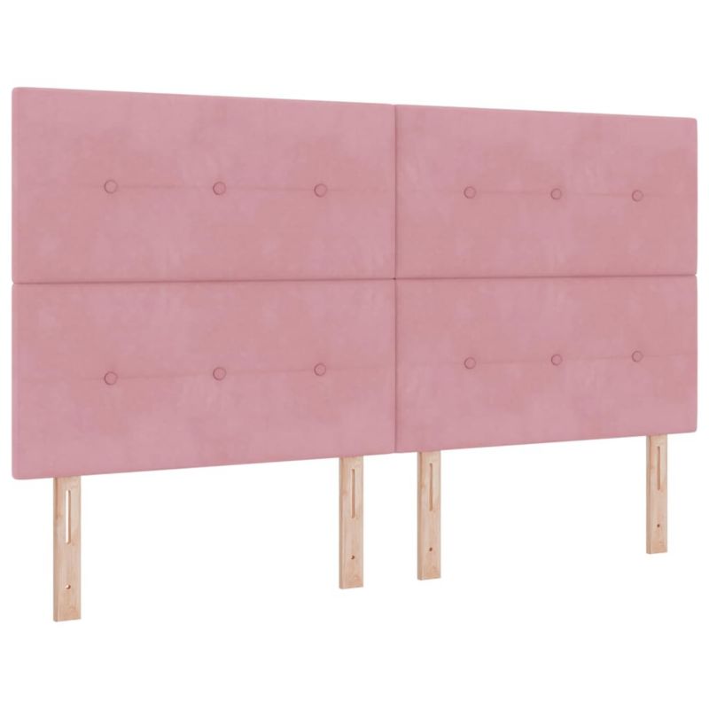 Łóżko z materacem WaszeMeble 180x200 cm Różowy aksamit WM-3340945 1 szt.