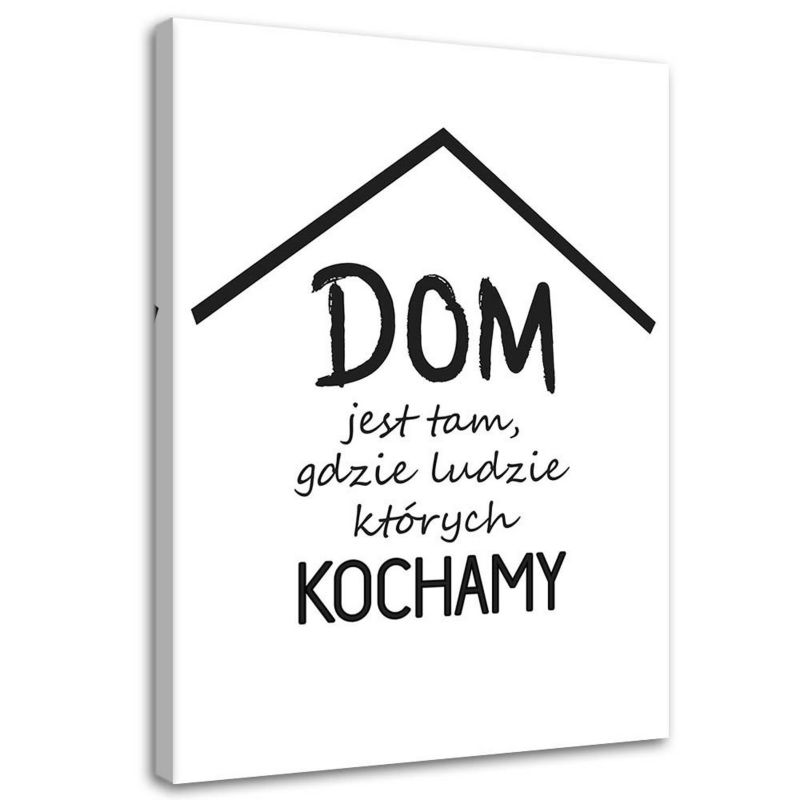 Obraz na płótnie Feeby Dom z napisami 60x90cm 1szt