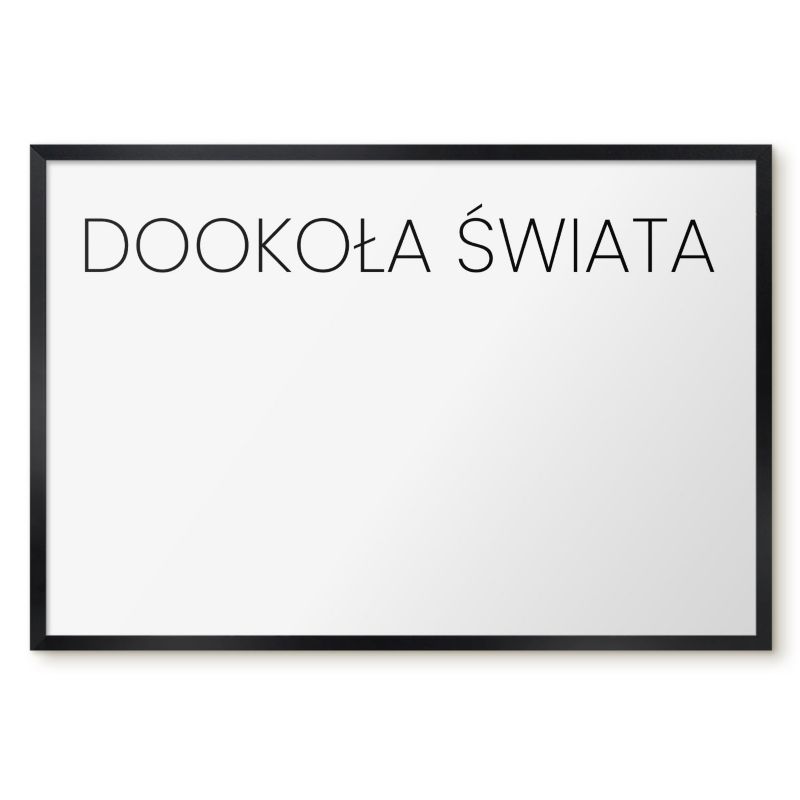 Tablica Magnetyczna Na Magnesy Tulup 60x40 cm Dookoła świata 3 - Czarna rama Do salonu, sypialni 1 szt.