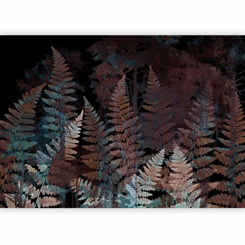 Fototapeta flizelinowa Artgeist 170 g/m2 wodoodporna Liście czarna 150x105 (3 części) 10152ac rolka 1 szt